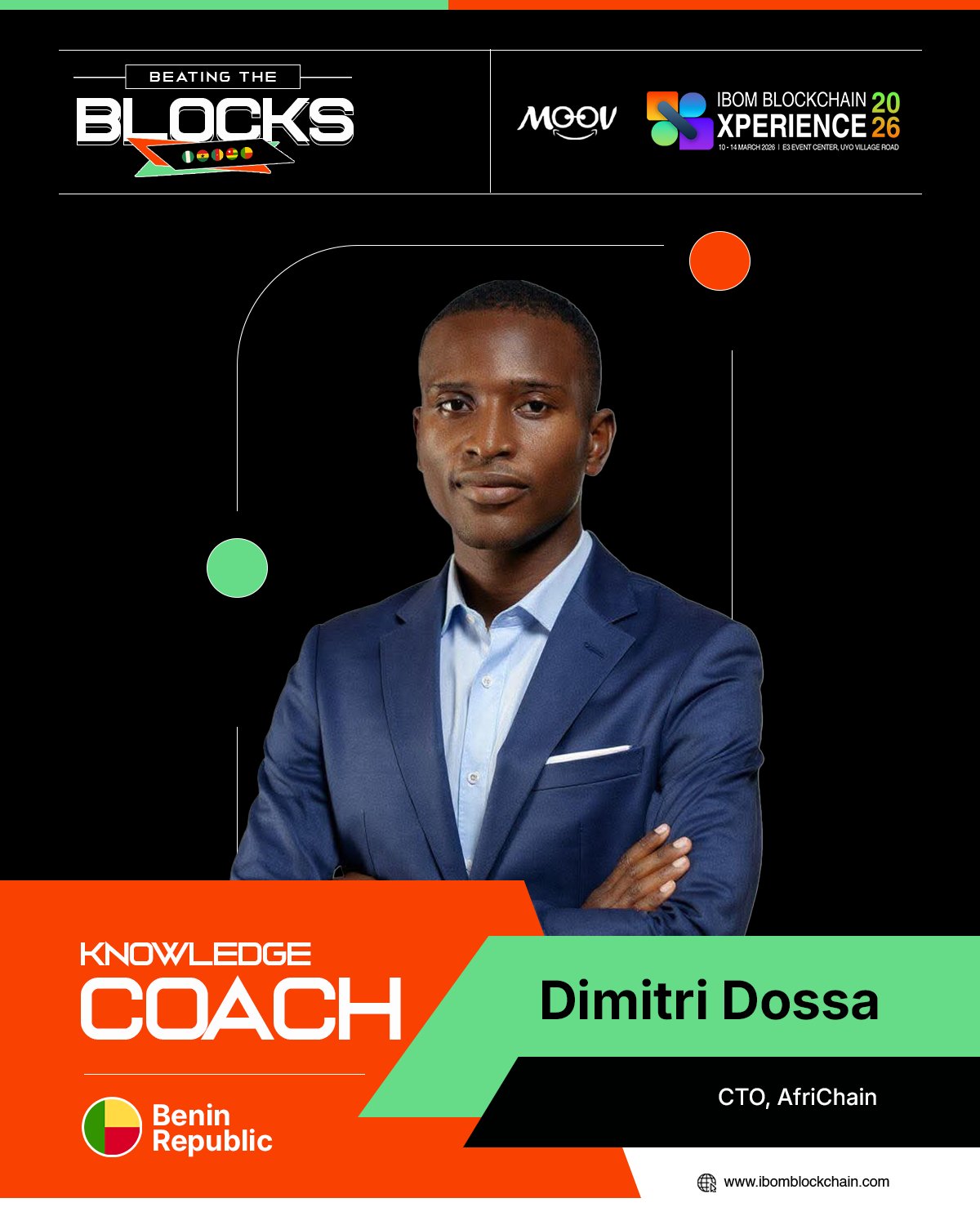 Dimitri Dossa Biography | CTO of AfriChain | IBX26 Speaker – Ibom Blockchain Xperience 2026